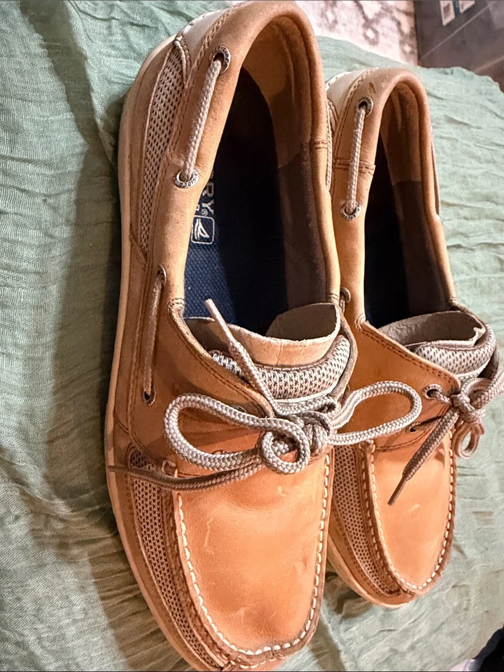Sperry Men’s Light Brown/Tan Leather Boat Shoes